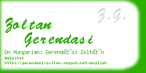 zoltan gerendasi business card